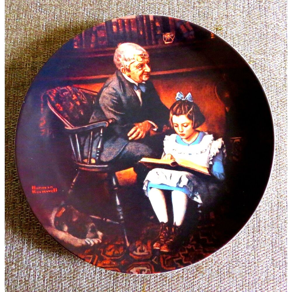 Norman Rockwell Ltd Edition 1991 "The Young Scholar" Collector's Plate EUC - Picture 1 of 3